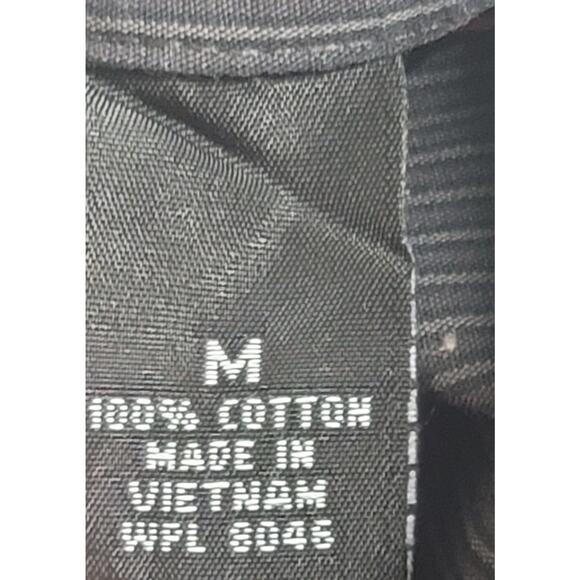 Alfani Black Red Stripe Pointed Collar Button Up Men's Shirt Medium Lightweight - Picture 4 of 7